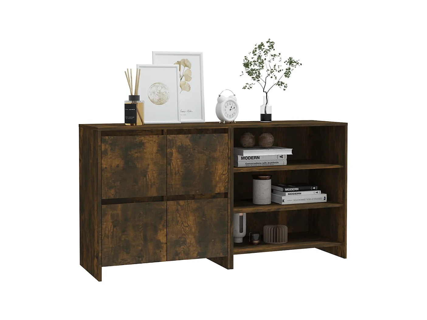 Buffets 2 pcs Chêne fumé Bois d'ingénierie