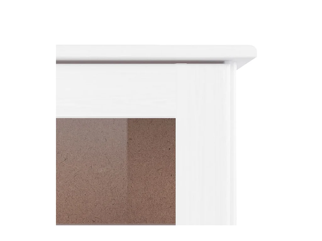 Vitrine en verre ALTA blanc 77x35x186,5 cm bois de pin massif