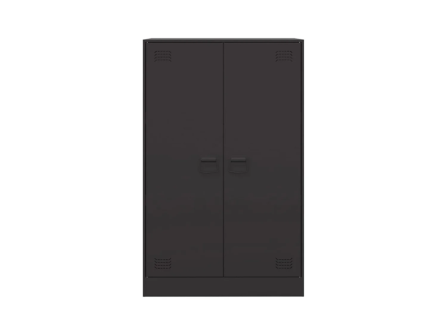 Buffet noir 67x39x107 cm acier