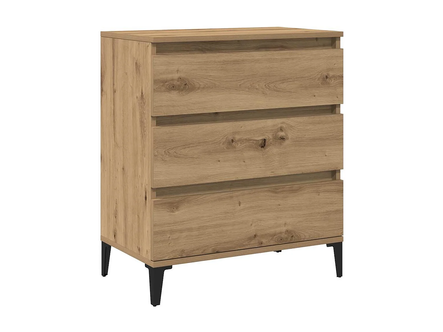 Buffet chêne artisanal 60x35x70 cm bois d'ingénierie