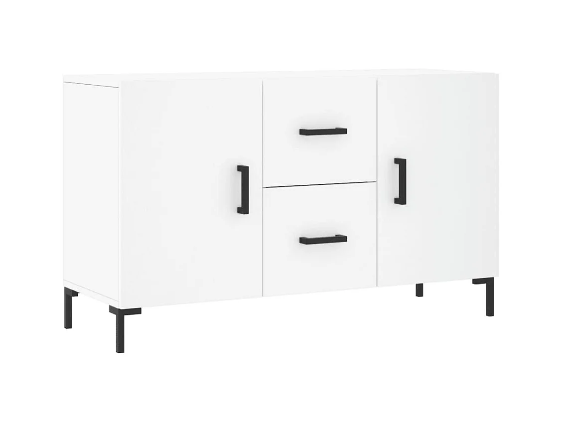 Buffet blanc 100x36x60 cm bois d'ingénierie