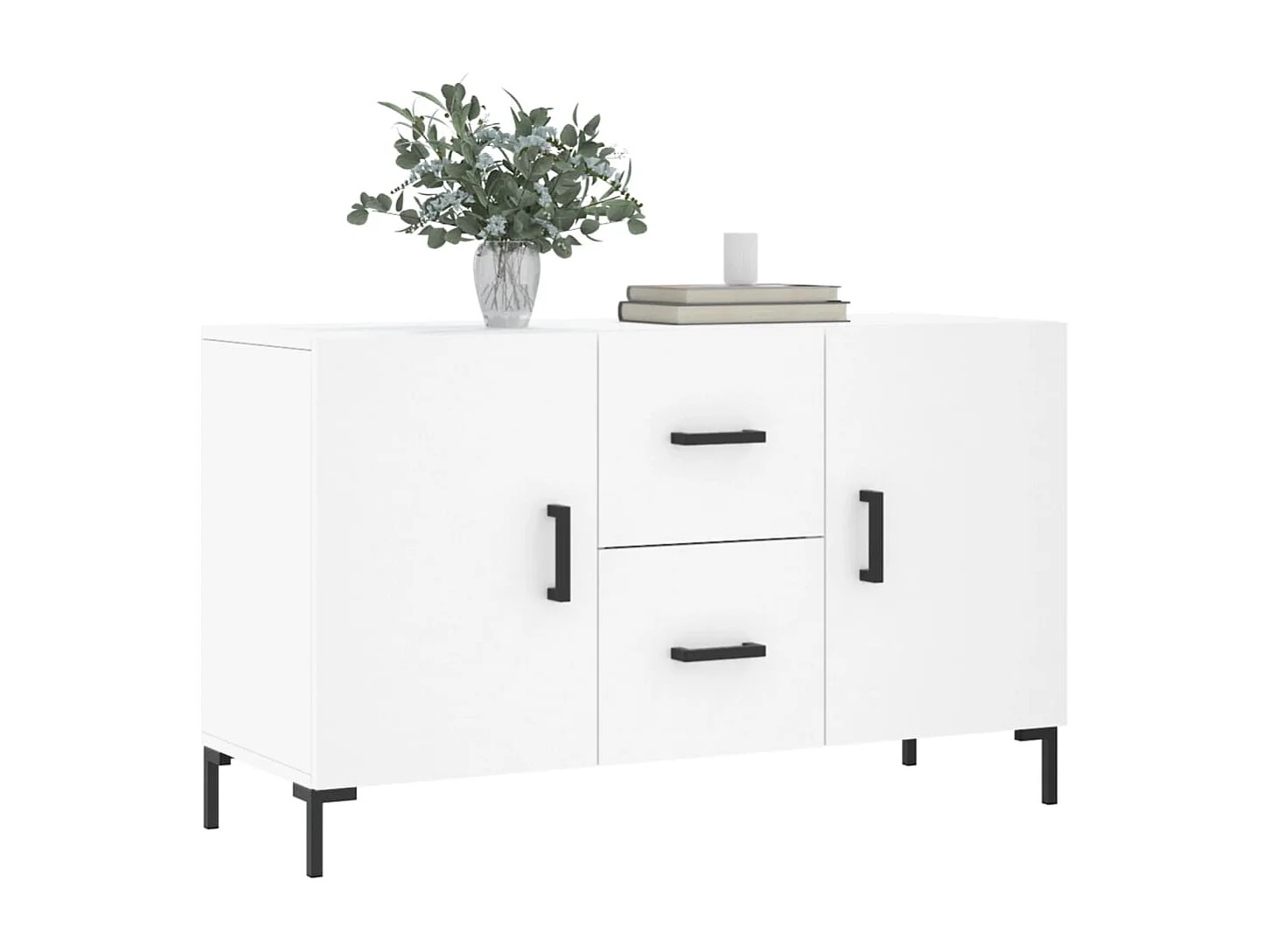 Buffet blanc 100x36x60 cm bois d'ingénierie