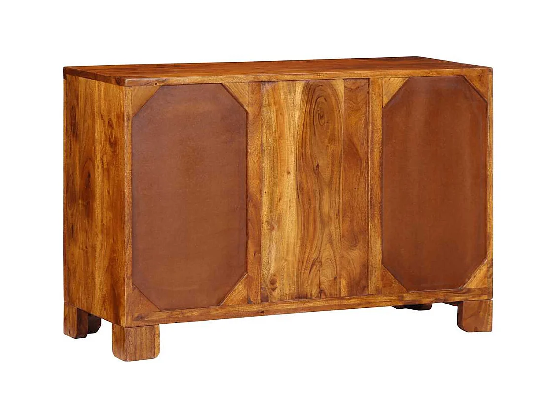 Buffet multicolore 90x35x60 bois massif d'acacia