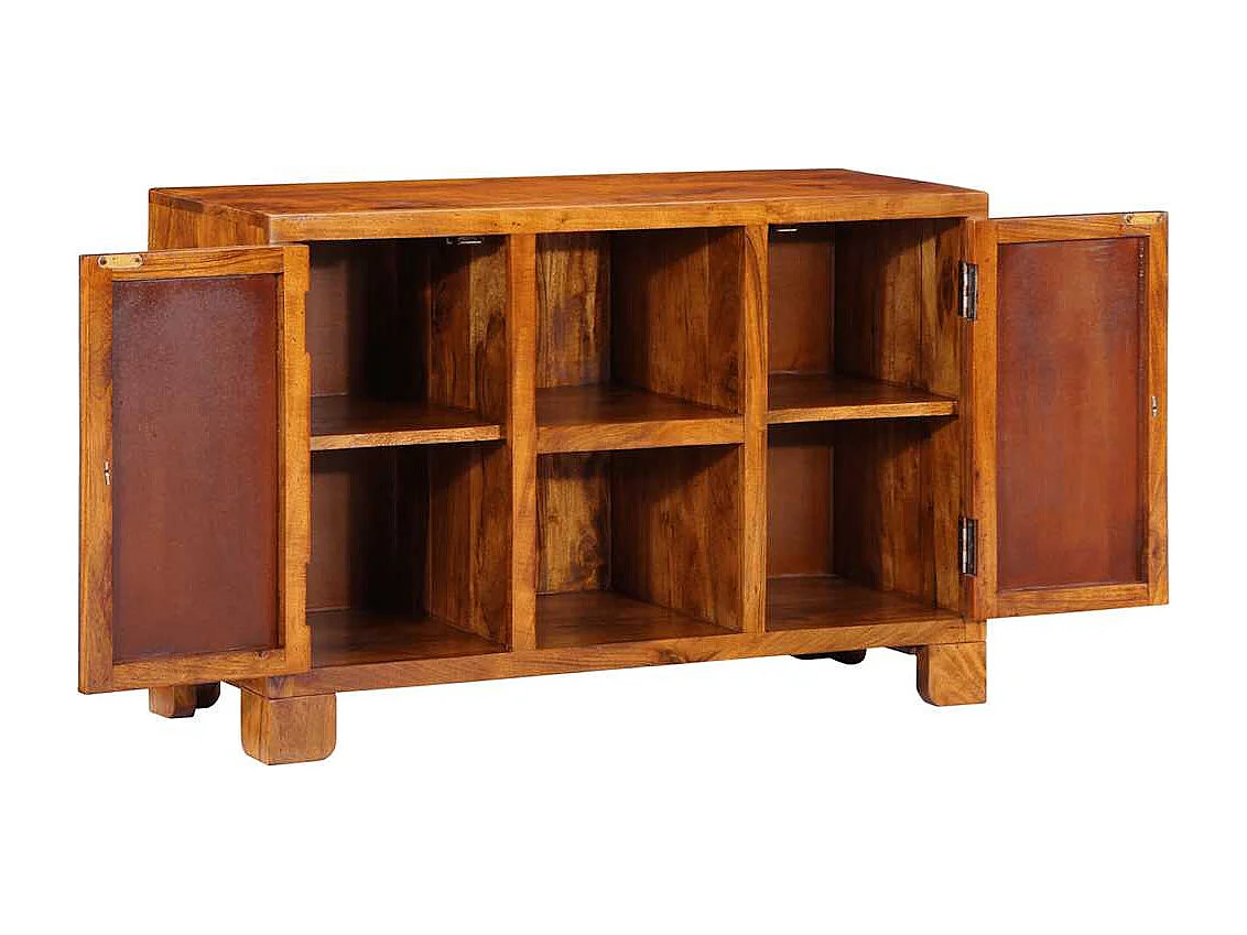 Buffet multicolore 90x35x60 bois massif d'acacia