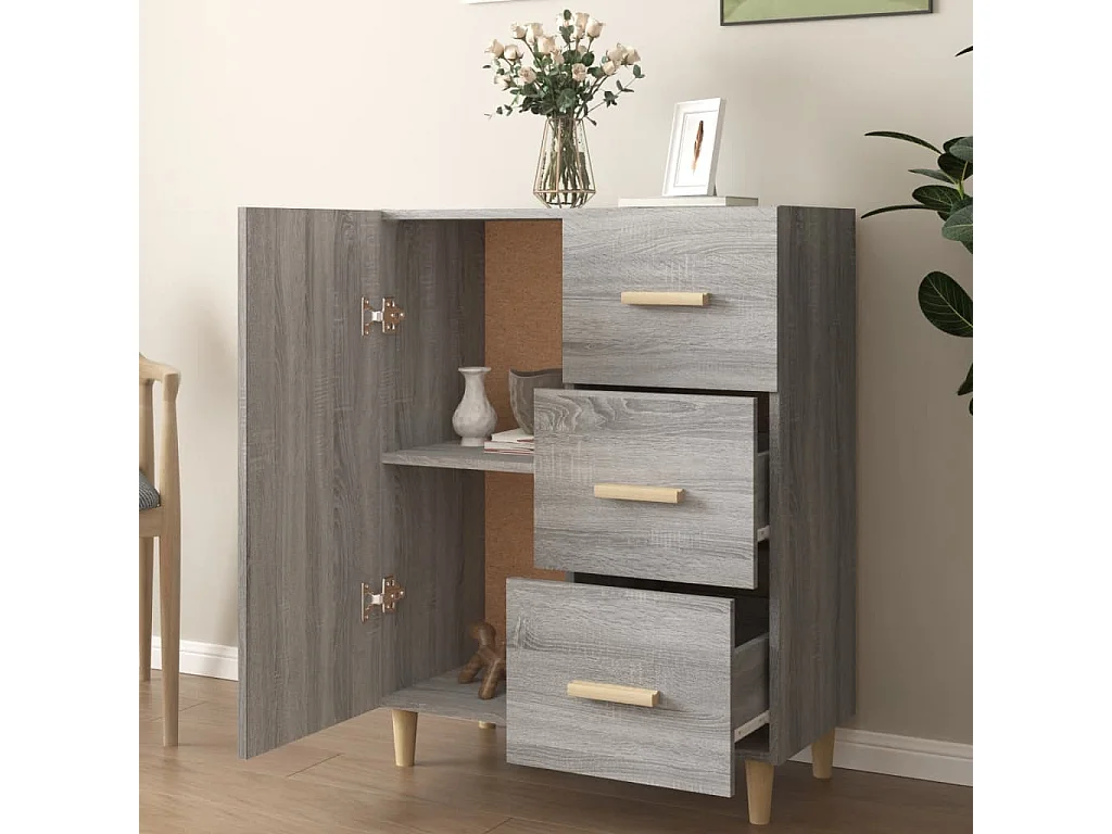 Buffet sonoma gris 69,5x34x90 cm bois d'ingénierie