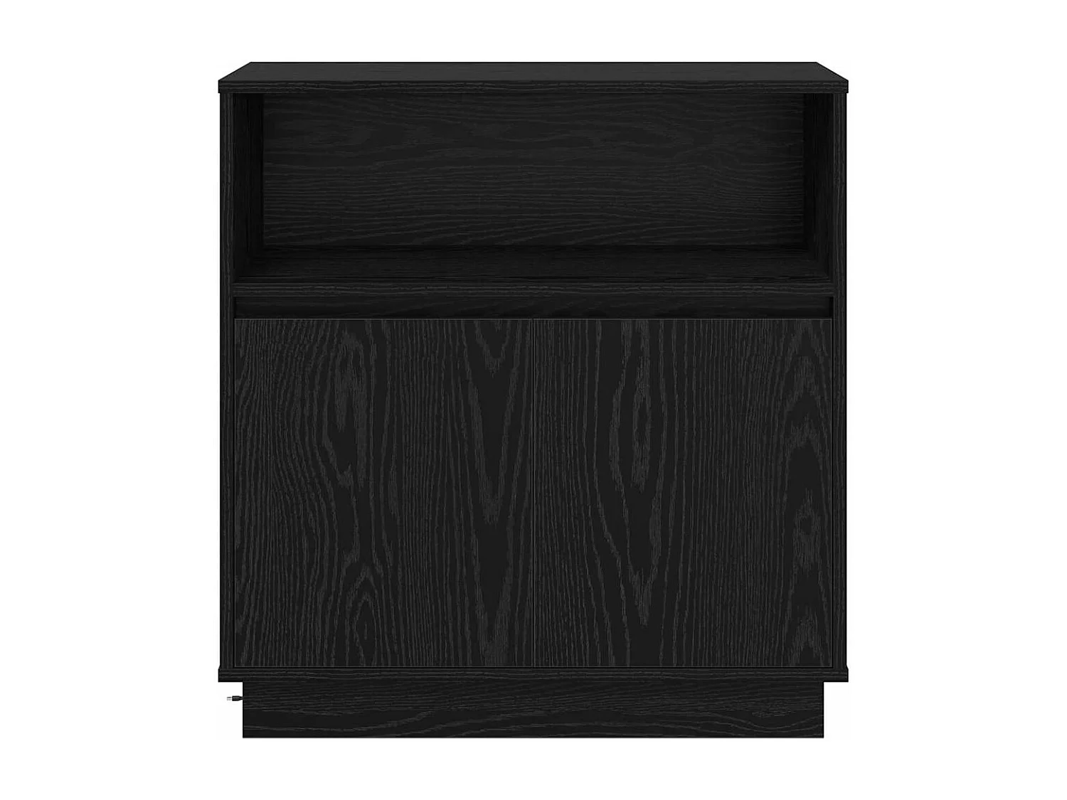 Dressoir met LED zwart eiken 71x34,5x75 cm in bewerkt hout