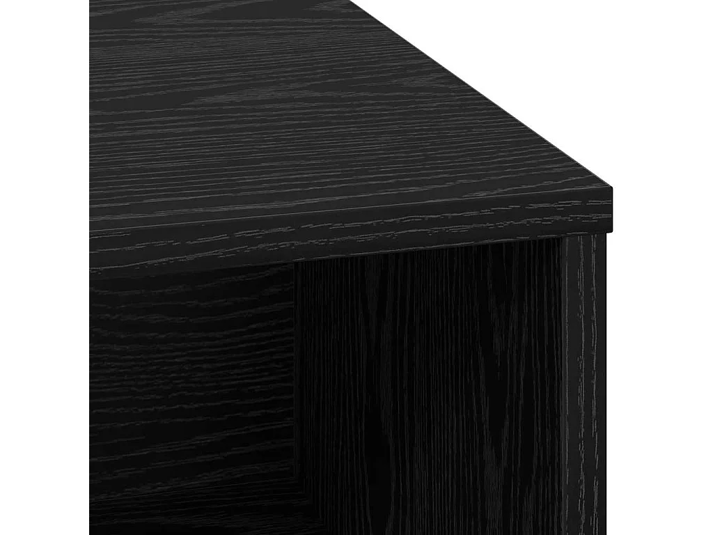 Aparador con LED roble negro 71x34,5x75 cm en madera de ingeniería