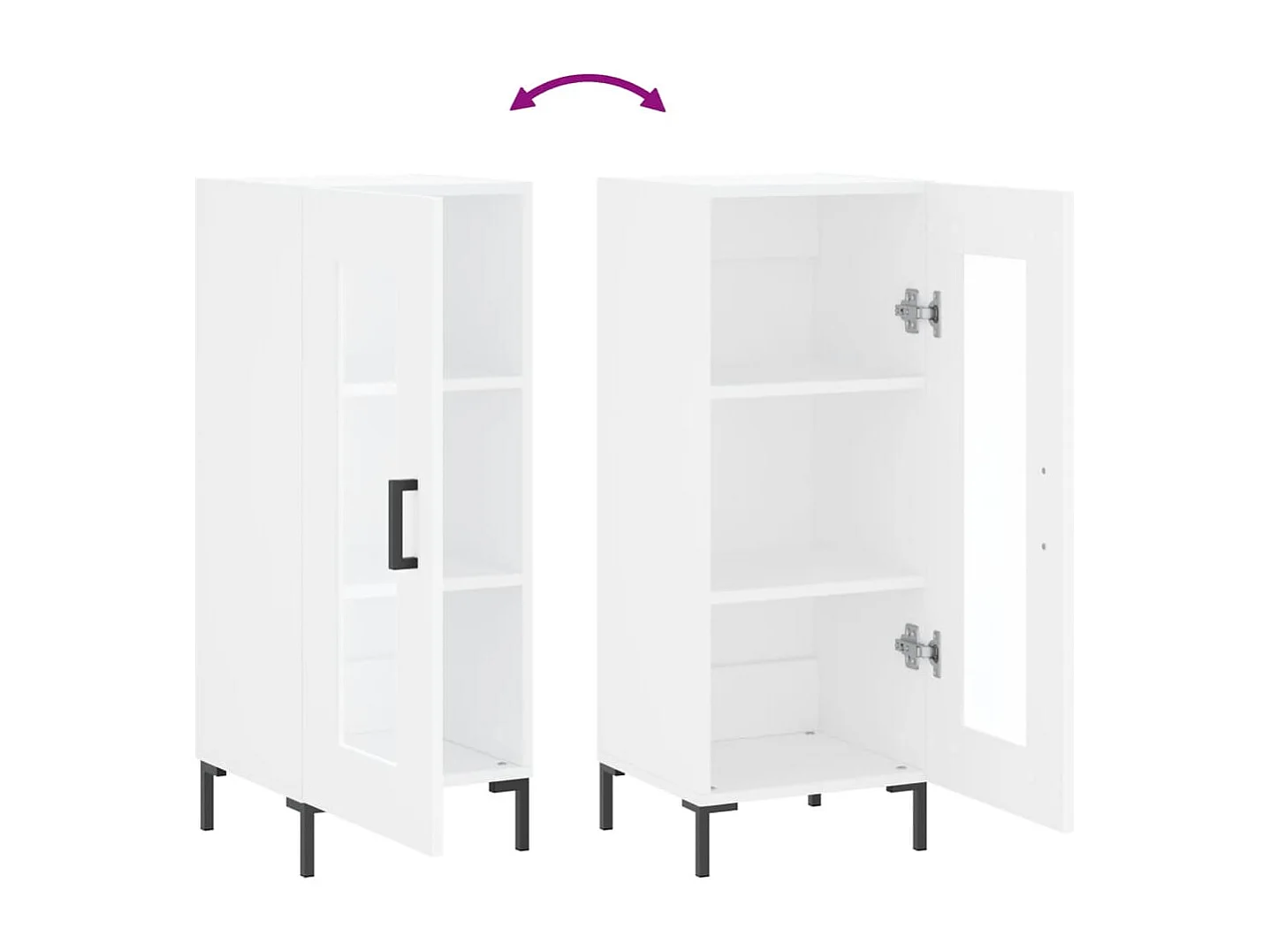 Buffet blanc 34,5x34x90 cm bois d'ingénierie