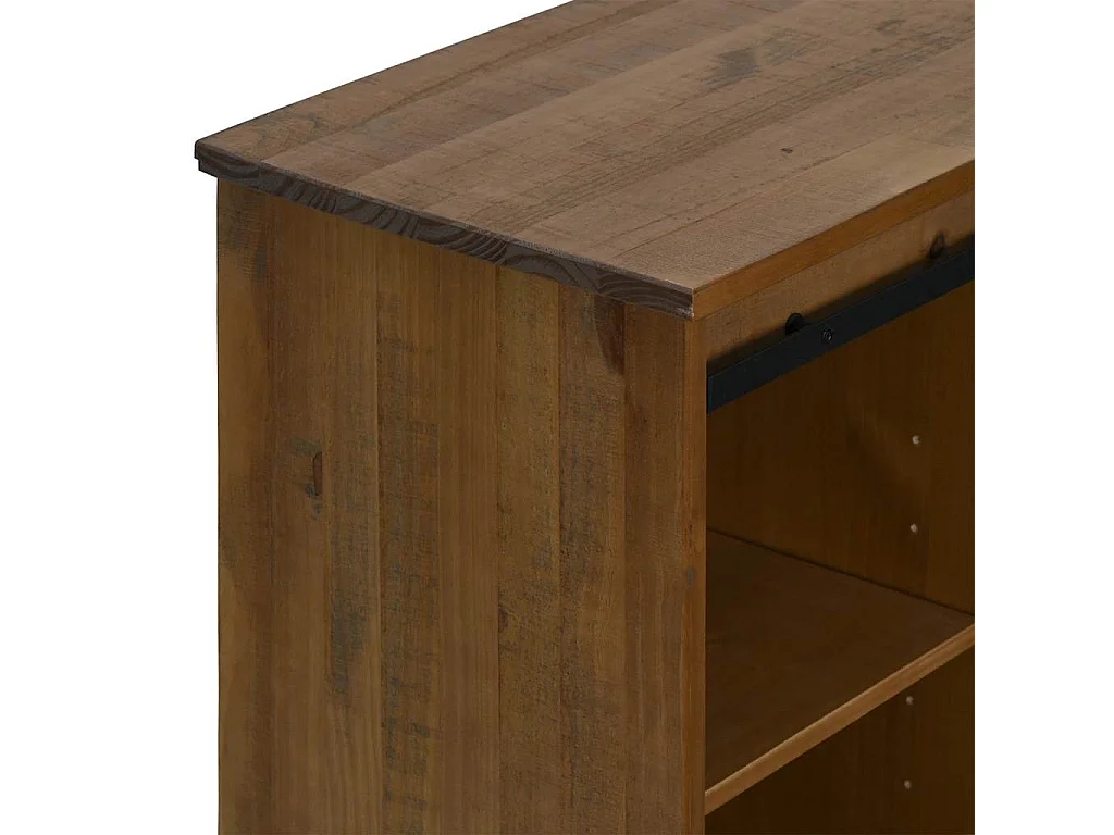 Buffet HALDEN avec porte coulissante 80x40x80 cm bois massif