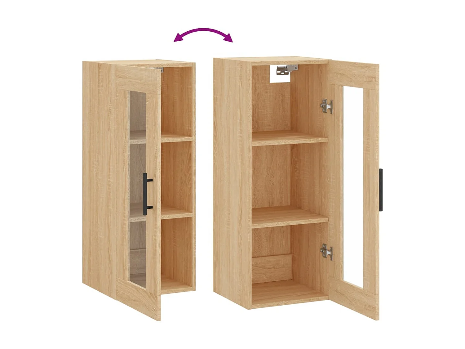 Armario de pared de roble Sonoma 34,5x34x90 cm