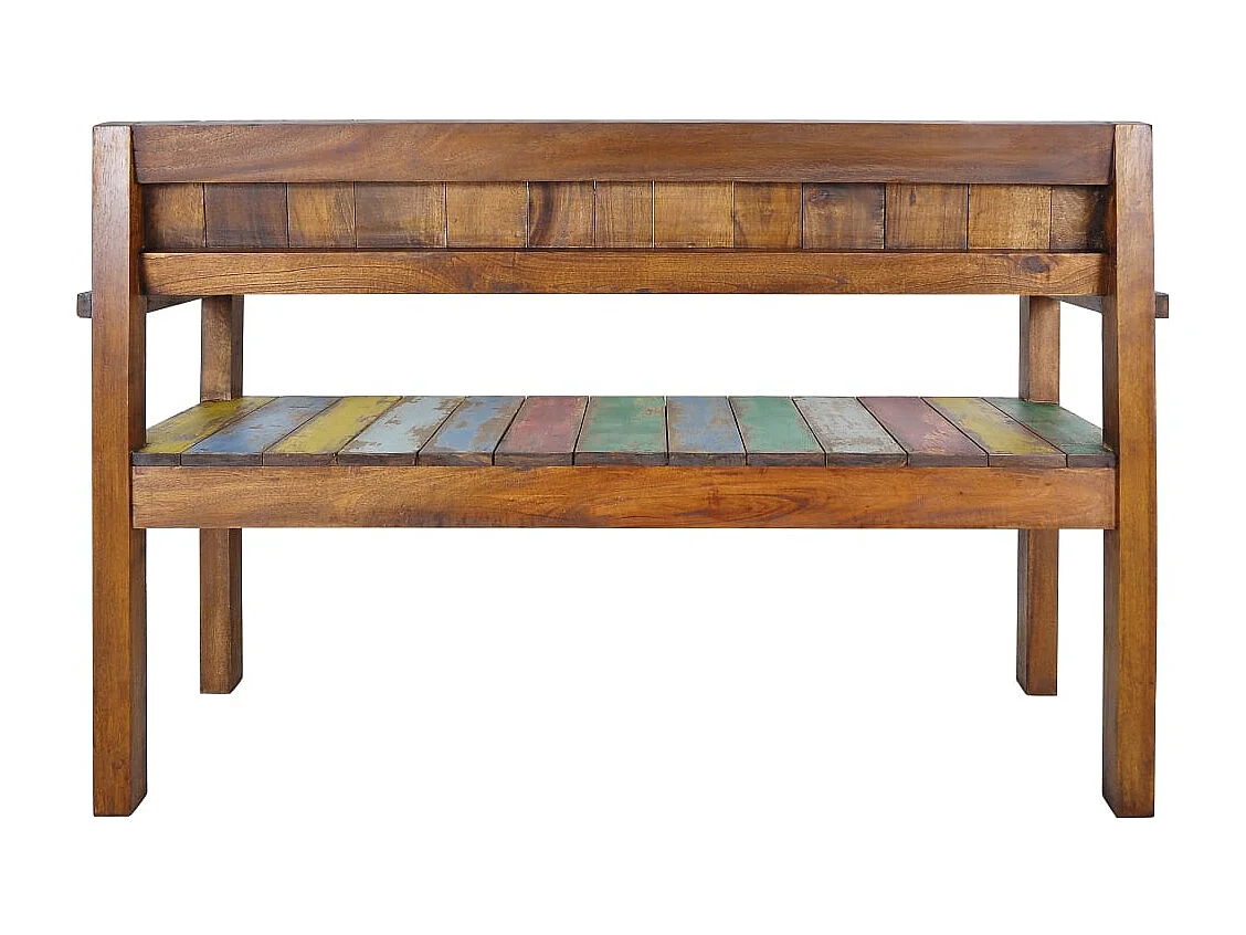 Banco 115 cm Madera maciza recuperada