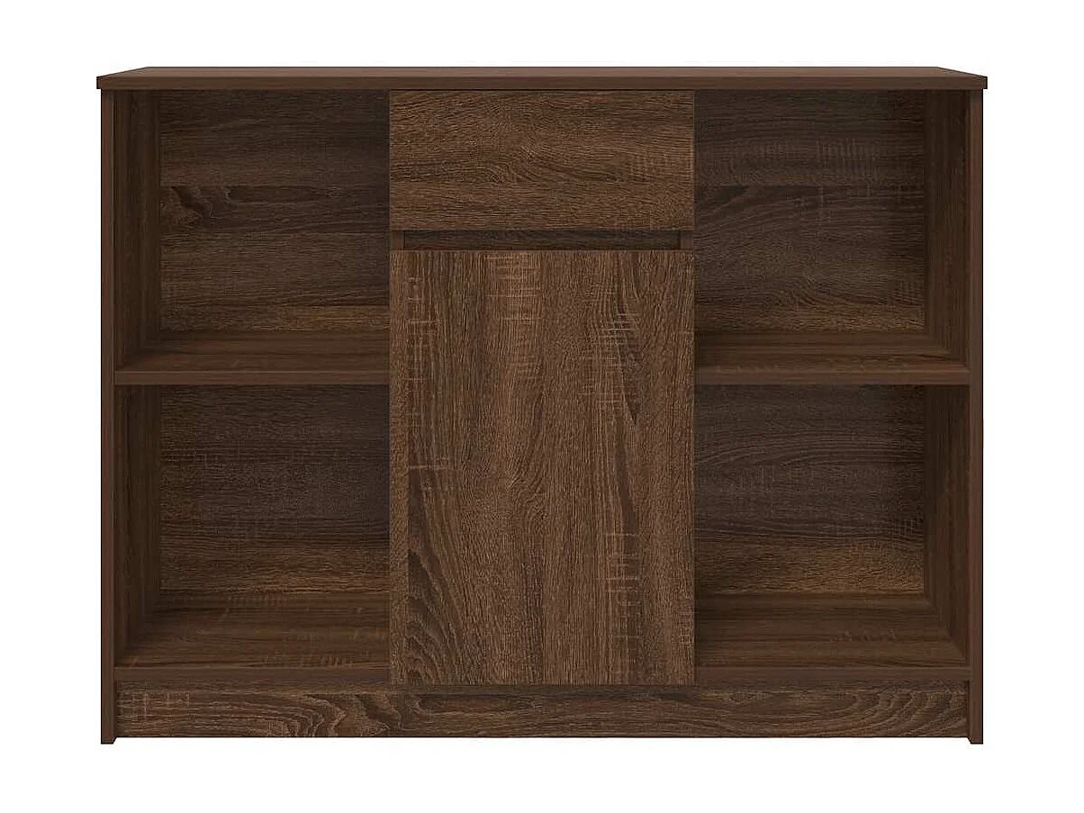 Credenza con cassetto rovere marrone 101x35x76 cm legno ingegnerizzato