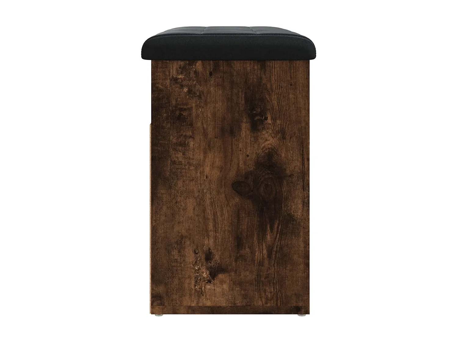 Panca portascarpe in rovere affumicato 62x32x50 cm in legno ingegnerizzato