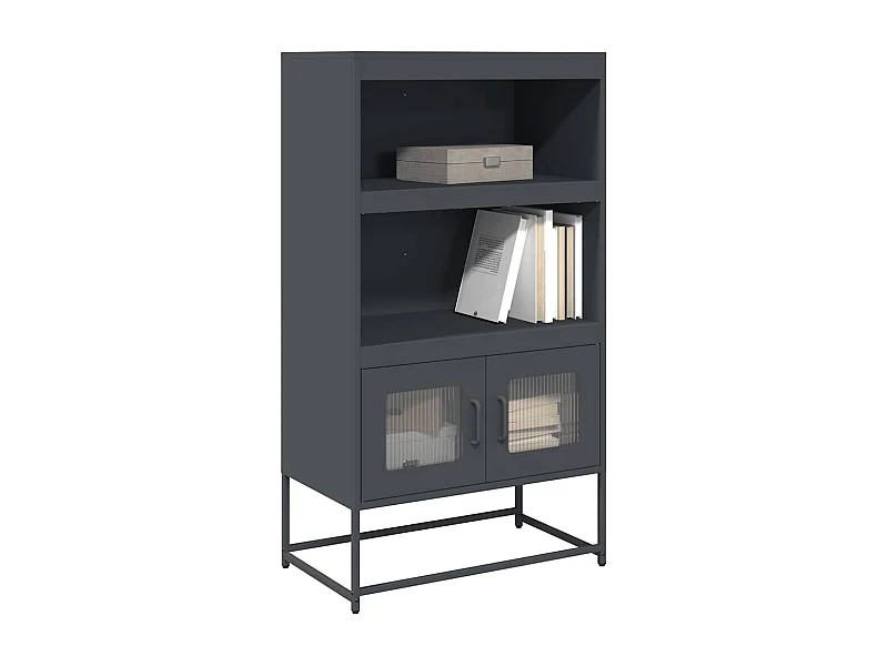 Buffet haut anthracite 68x39x123 cm acier