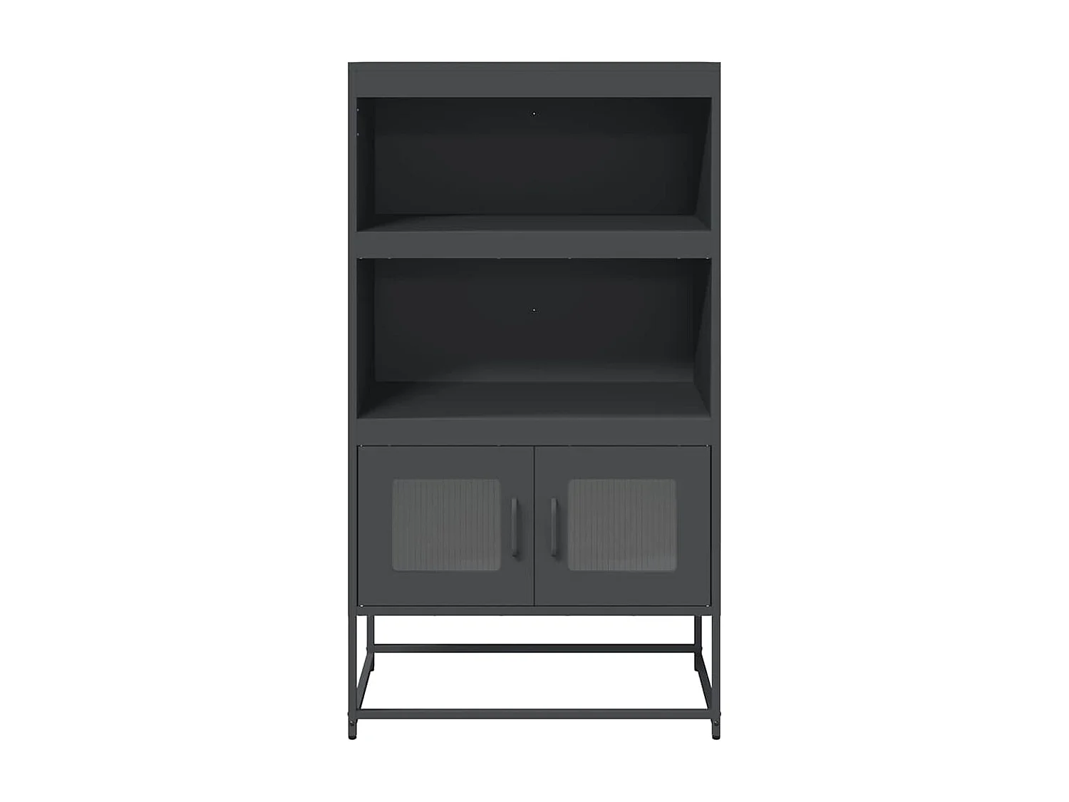 Buffet haut anthracite 68x39x123 cm acier