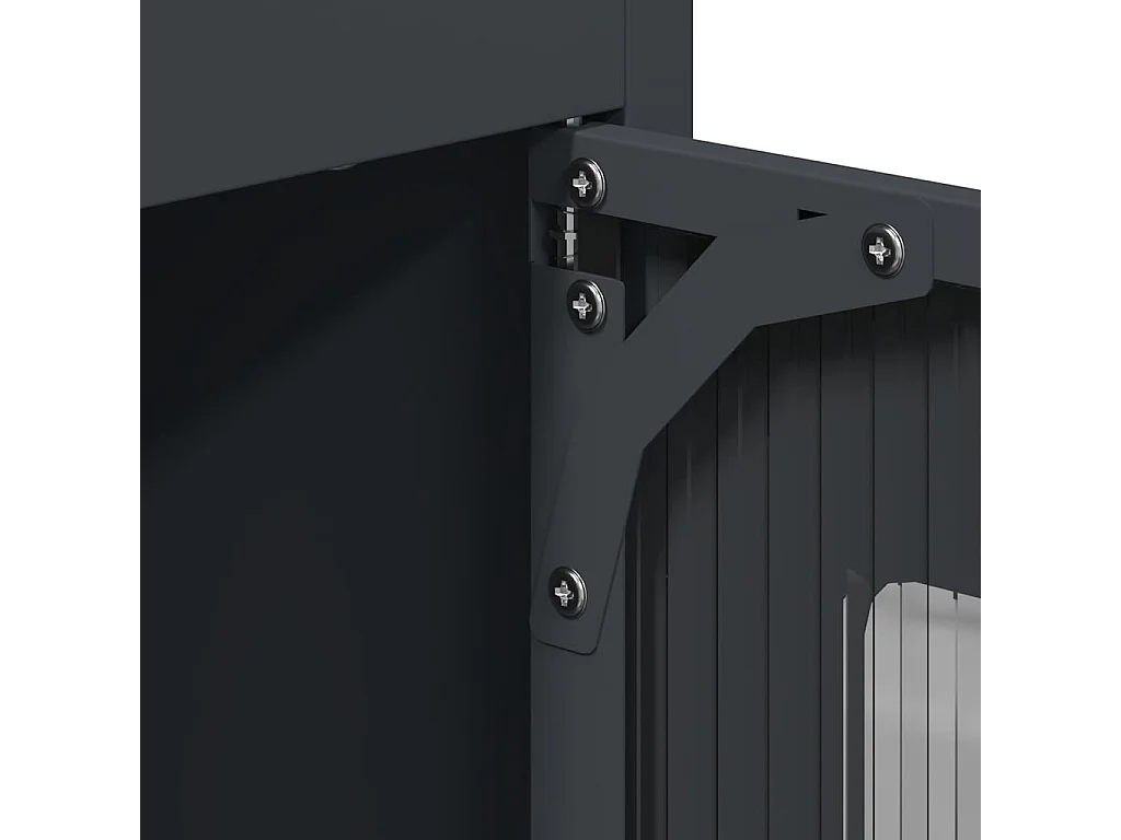 Buffet haut anthracite 68x39x123 cm acier