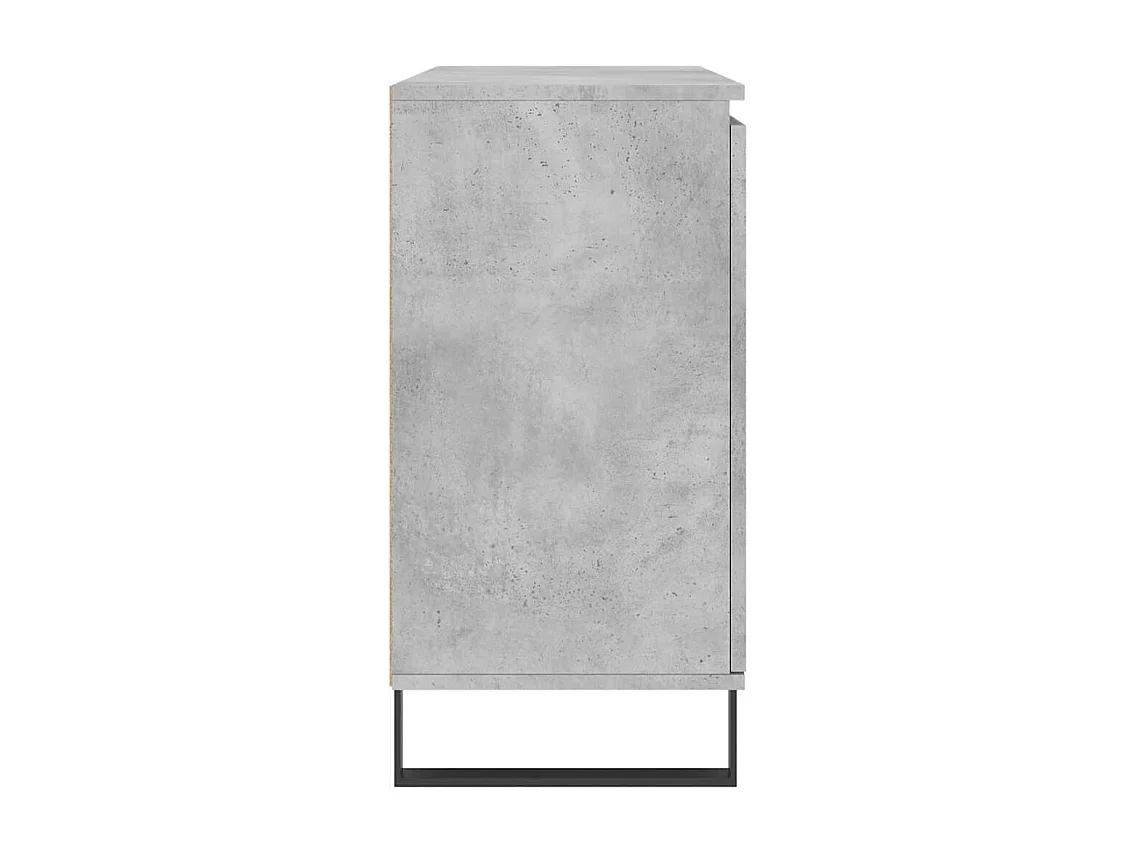 Buffet gris béton 101,5x35x70 cm bois d'ingénierie