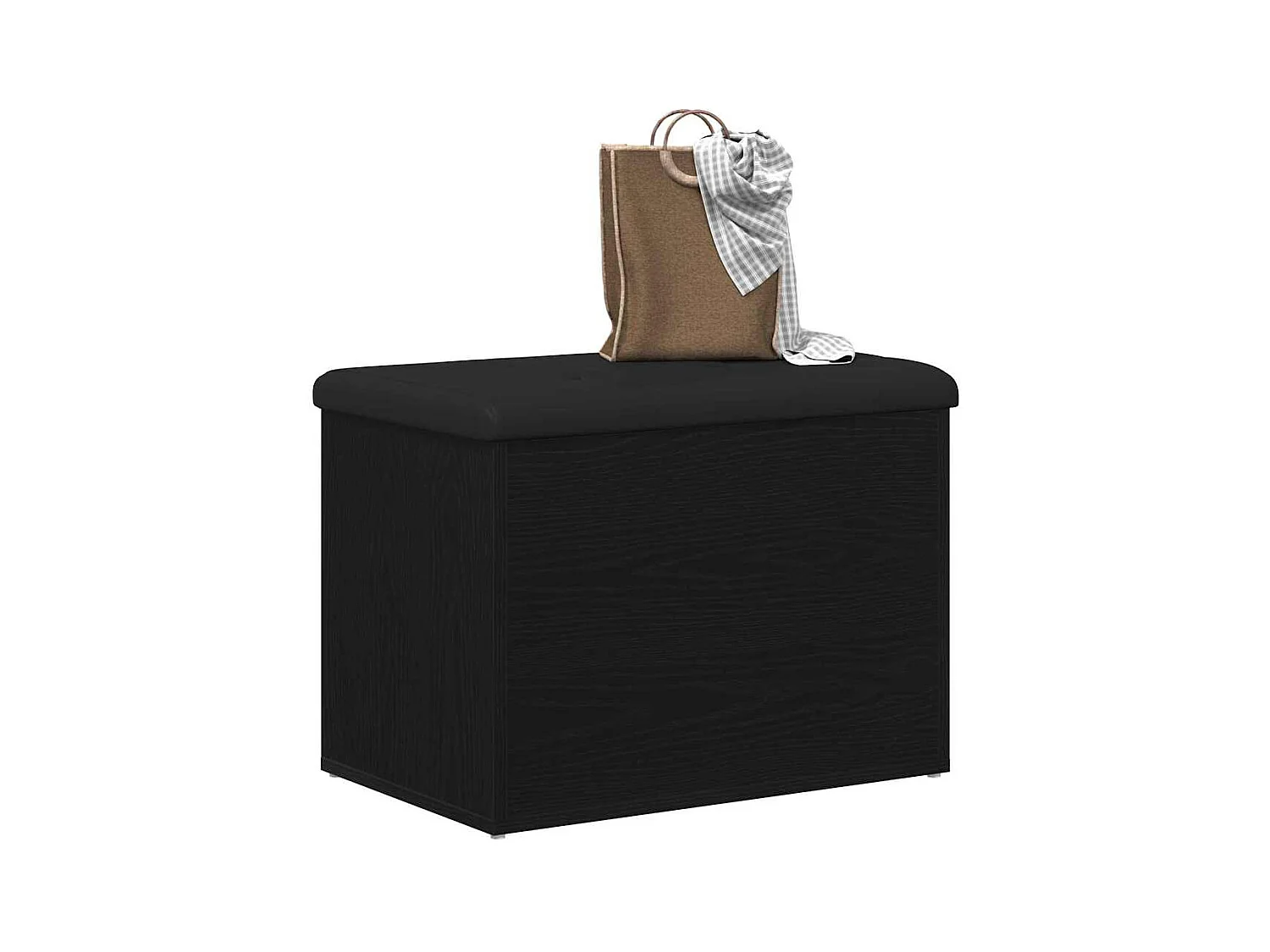 Banc de Rangement Chêne noir 62 x 42 x 45 cm Bois d'ingénierie