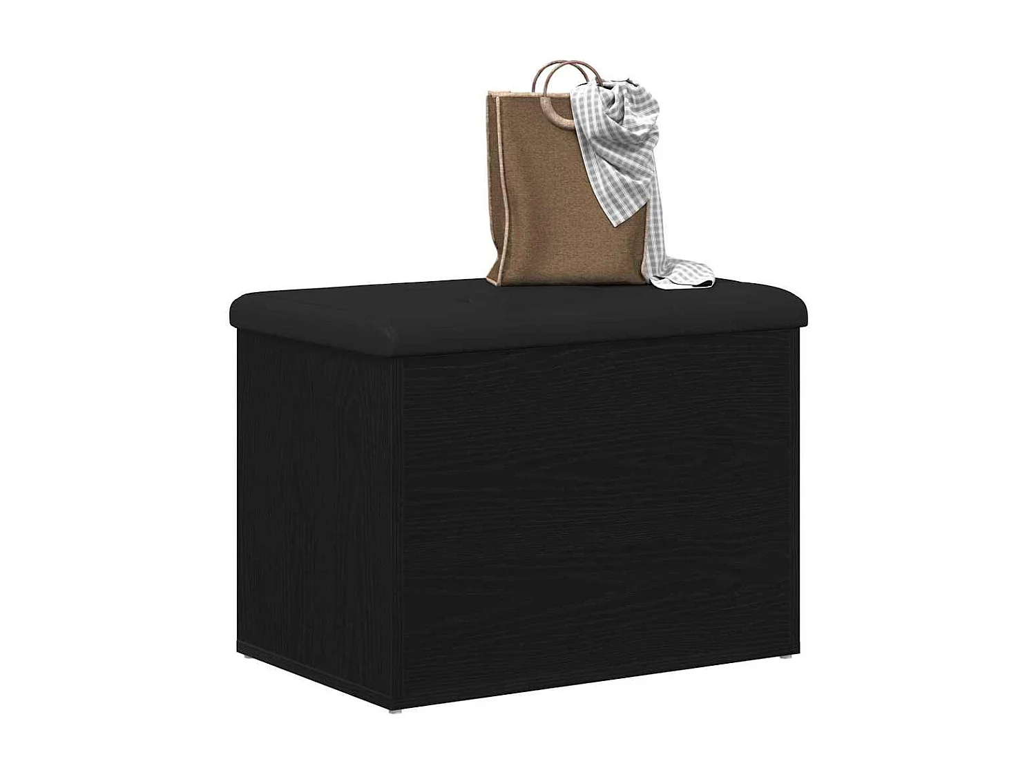 Banc de Rangement Chêne noir 62 x 42 x 45 cm Bois d'ingénierie