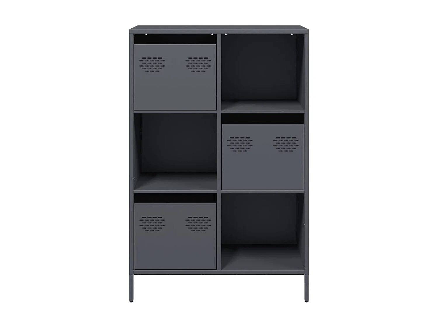 Buffet haut anthracite 68x39x103,5 cm acier