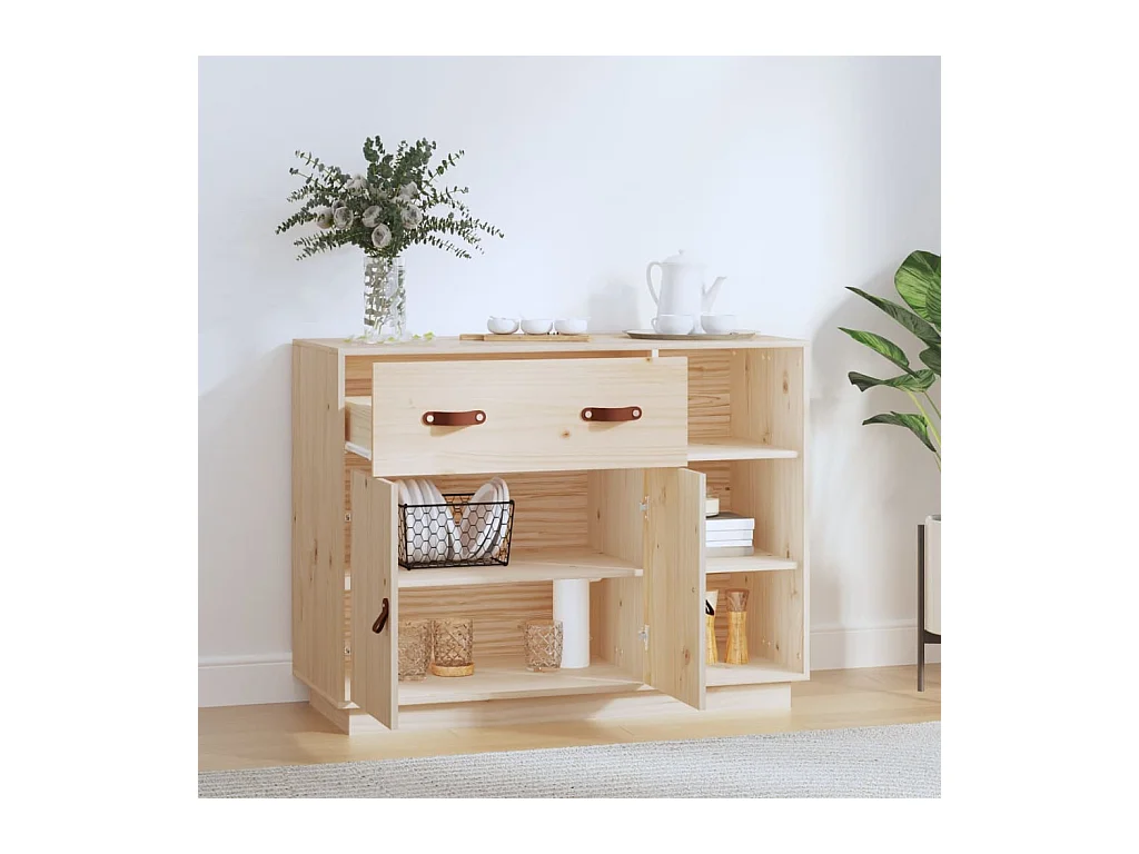 Buffet 98,5x40x75 cm Bois massif de pin