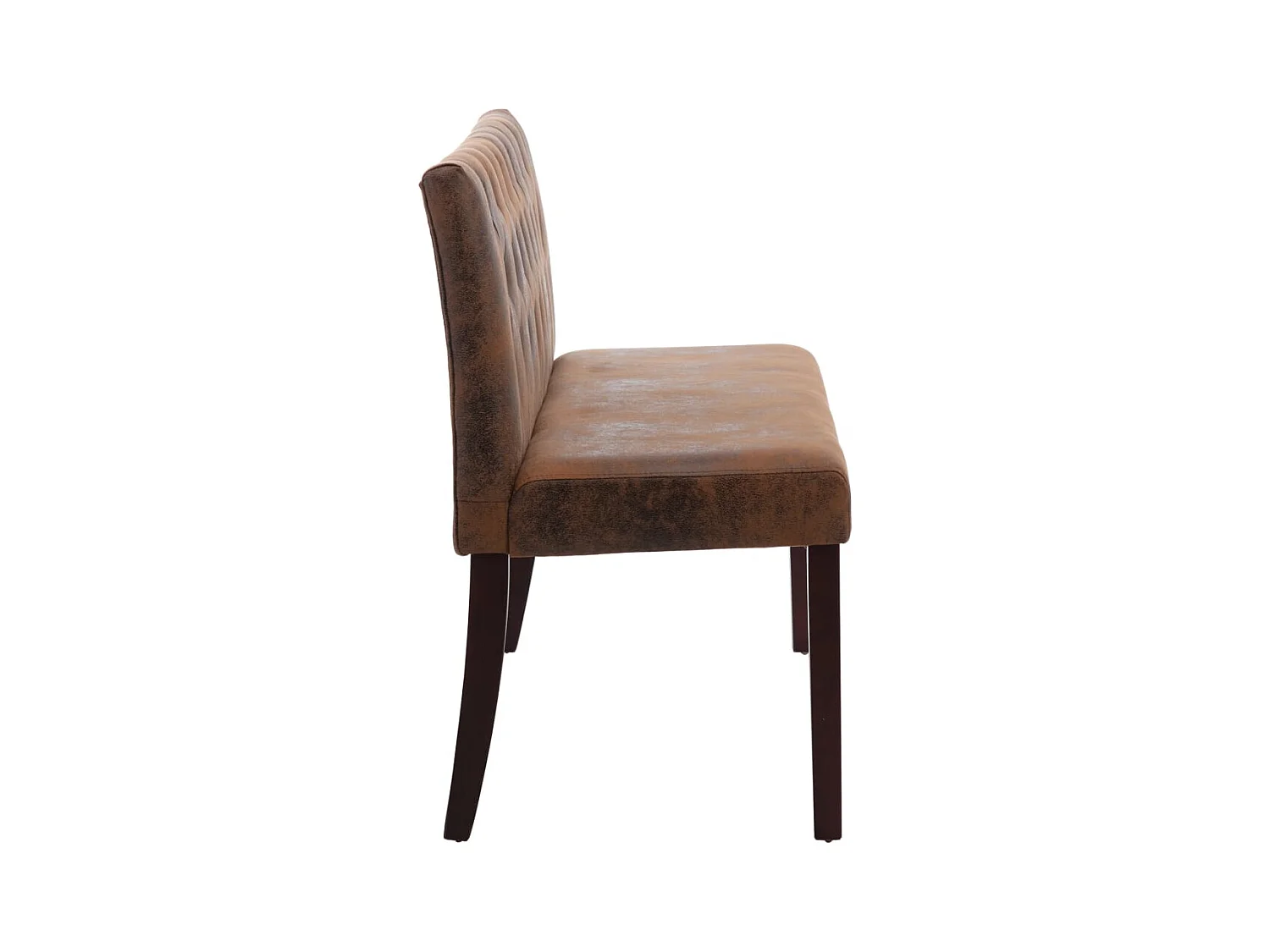 Bank 148,5 cm Braun Wildlederimitat