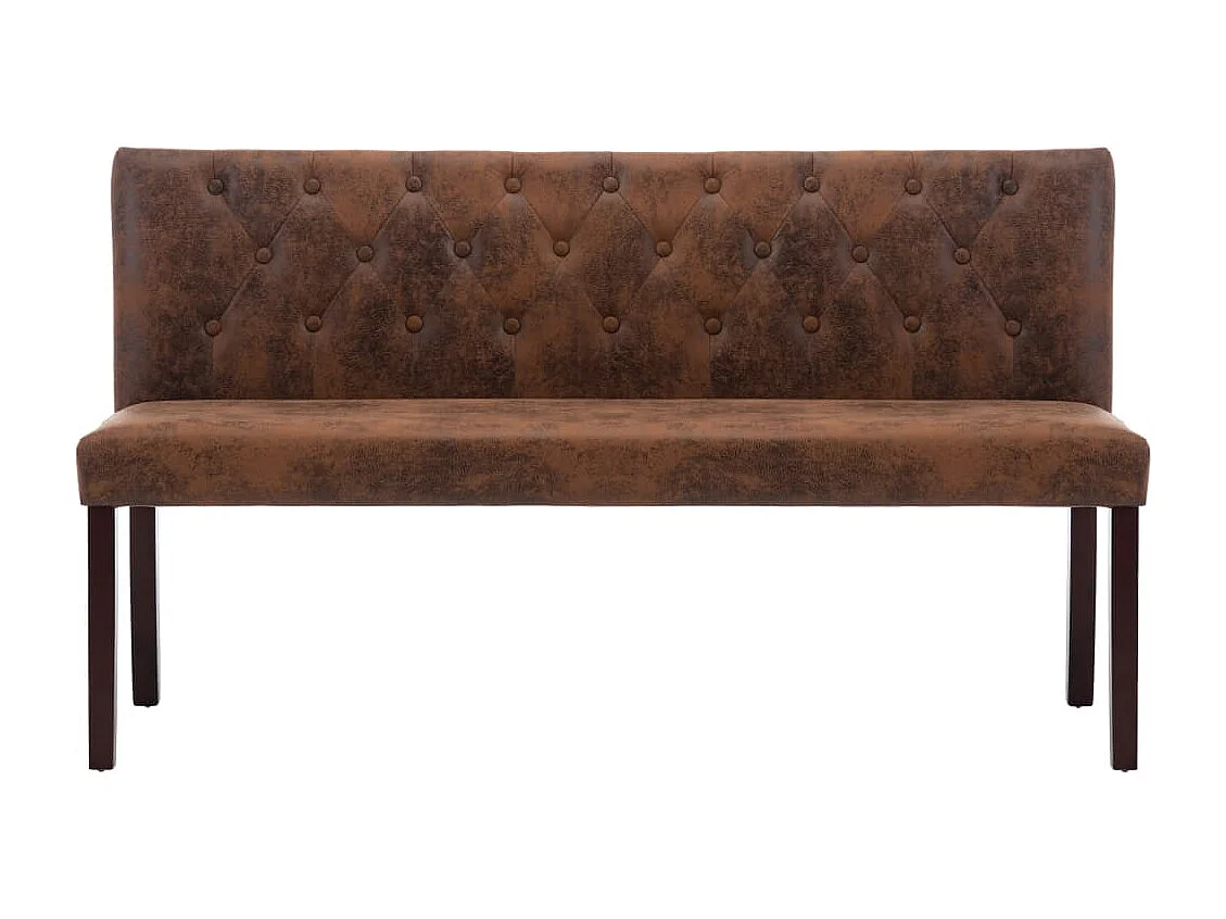 Panca 148,5 cm Marrone Pelle scamosciata sintetica