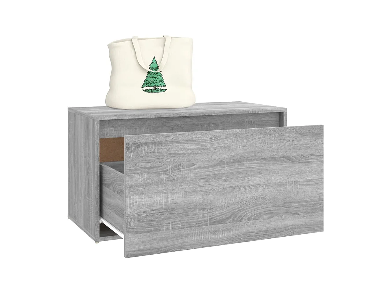 Flurbank 80x40x45 cm Sonoma grau Holzwerkstoff