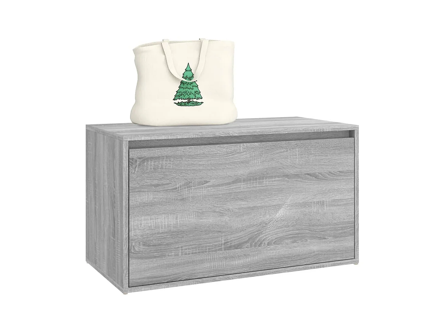 Flurbank 80x40x45 cm Sonoma grau Holzwerkstoff