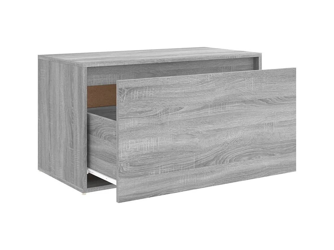 Flurbank 80x40x45 cm Sonoma grau Holzwerkstoff