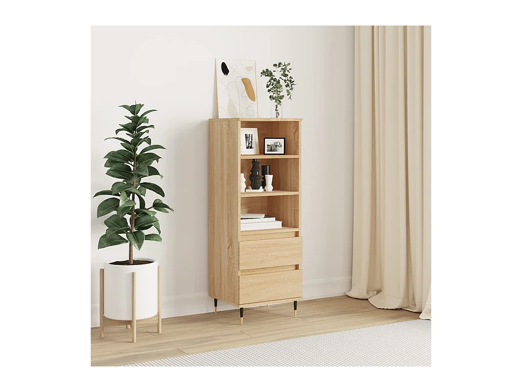 Buffet haut Chêne sonoma 40x36x110 cm Bois d'ingénierie