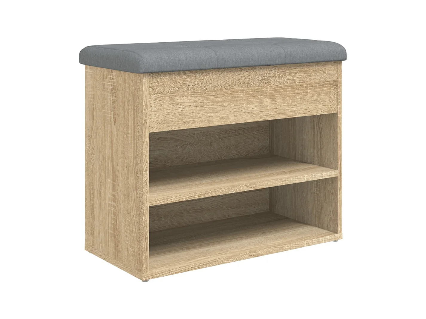 Schuhbank aus Sonoma-Eiche, 62 x 32 x 50 cm, Holzwerkstoff