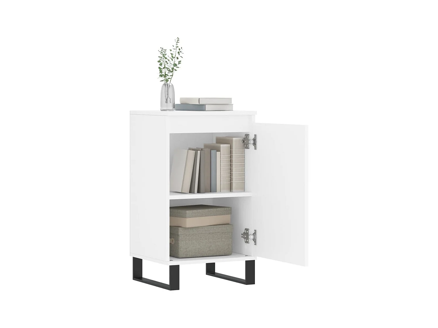 Buffets 2 pcs blanc 40x35x70 cm bois d’ingénierie