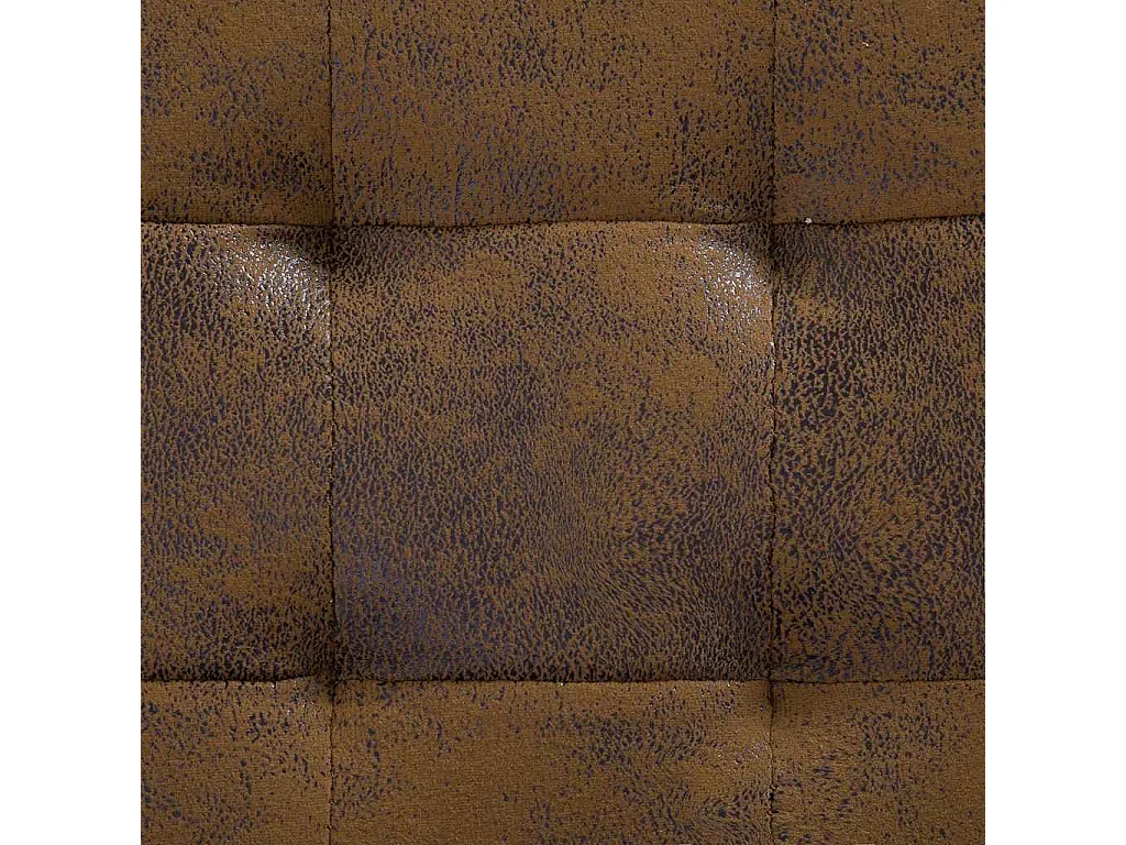 Pouf contenitore 87,5 cm Marrone Pelle scamosciata sintetica