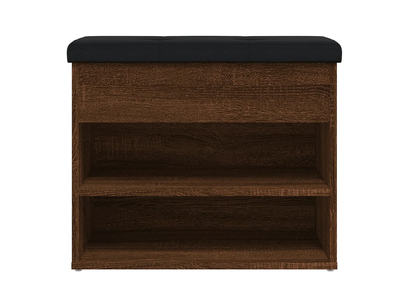 Panca portascarpe in rovere marrone 62x32x50 cm in legno ingegnerizzato