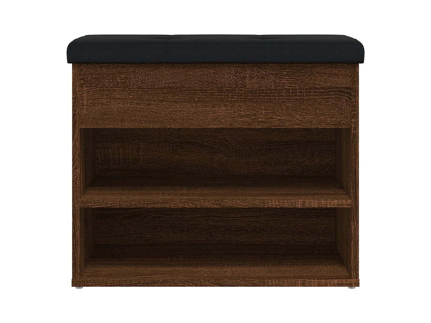 Panca portascarpe in rovere marrone 62x32x50 cm in legno ingegnerizzato