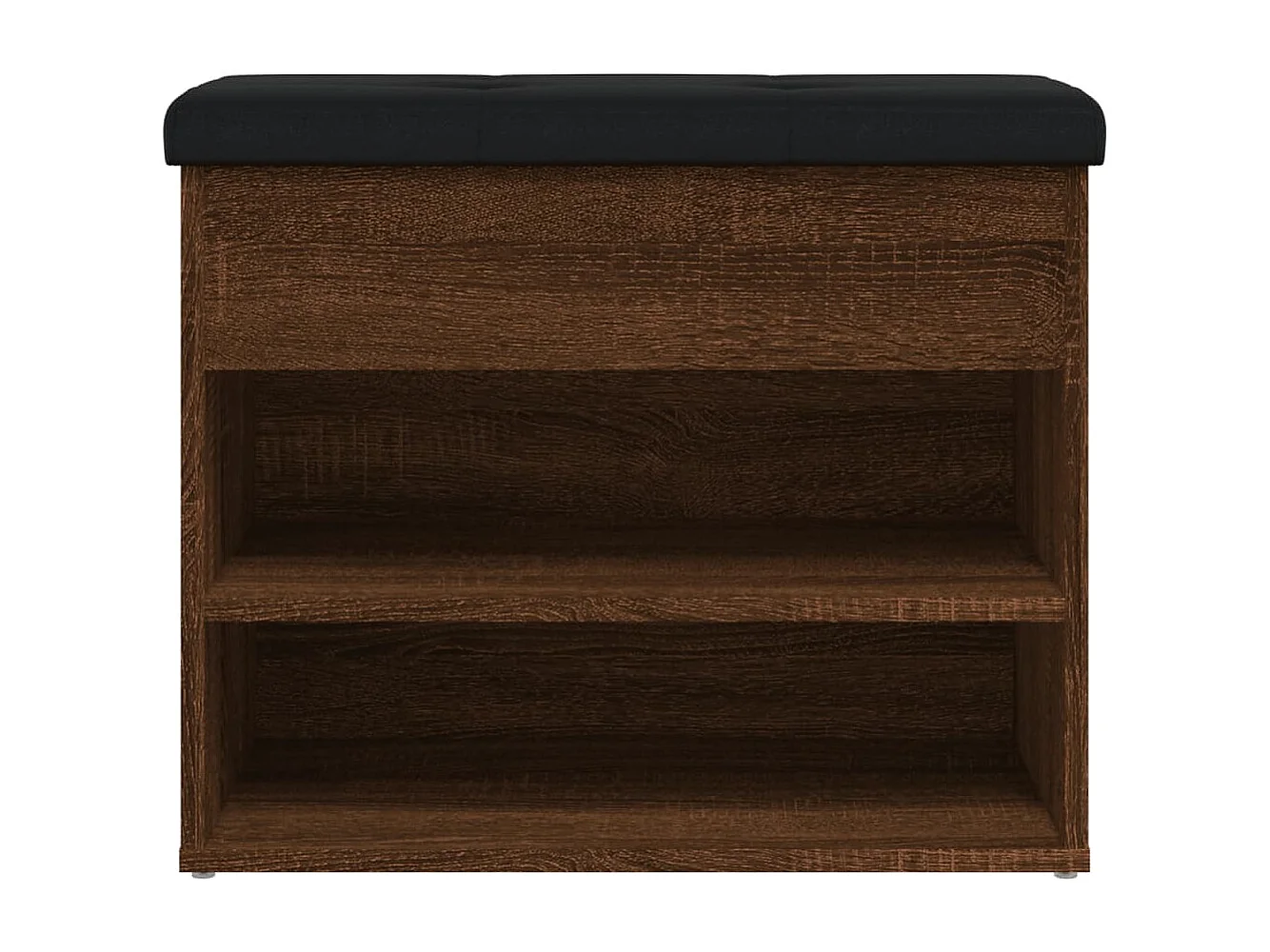 Panca portascarpe in rovere marrone 62x32x50 cm in legno ingegnerizzato