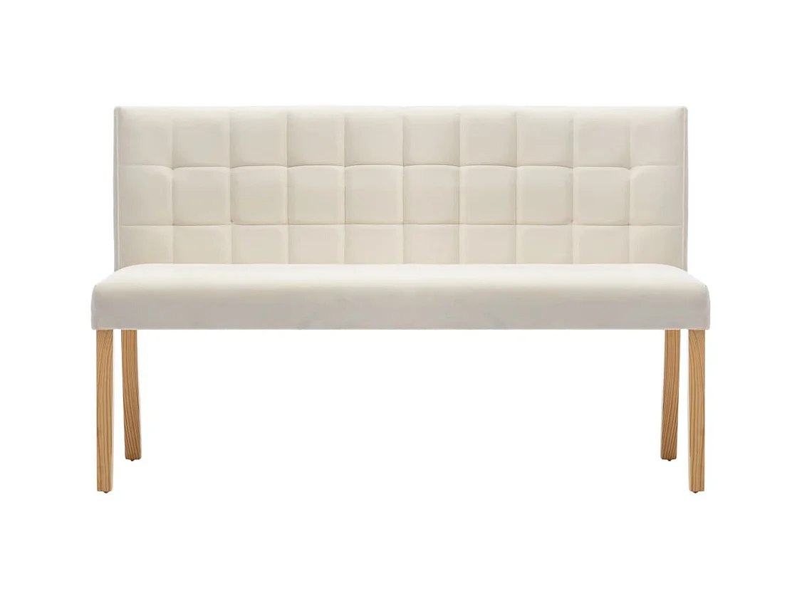 Banc 140 cm Crème Velours