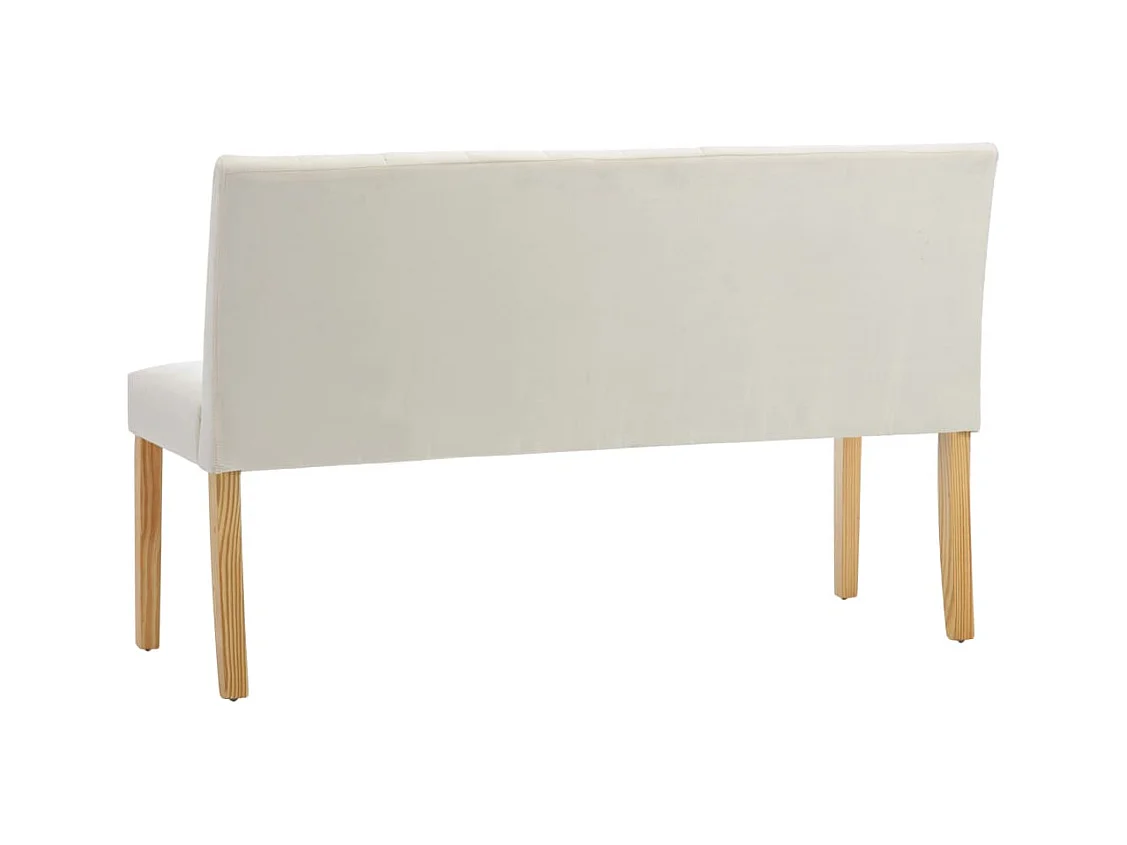 Banc 140 cm Crème Velours