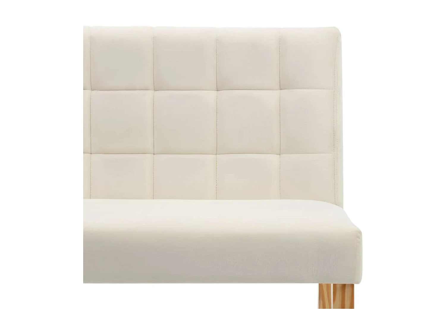 Banc 140 cm Crème Velours