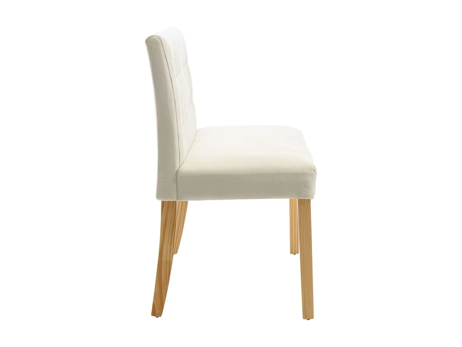 Panca in velluto crema da 140 cm