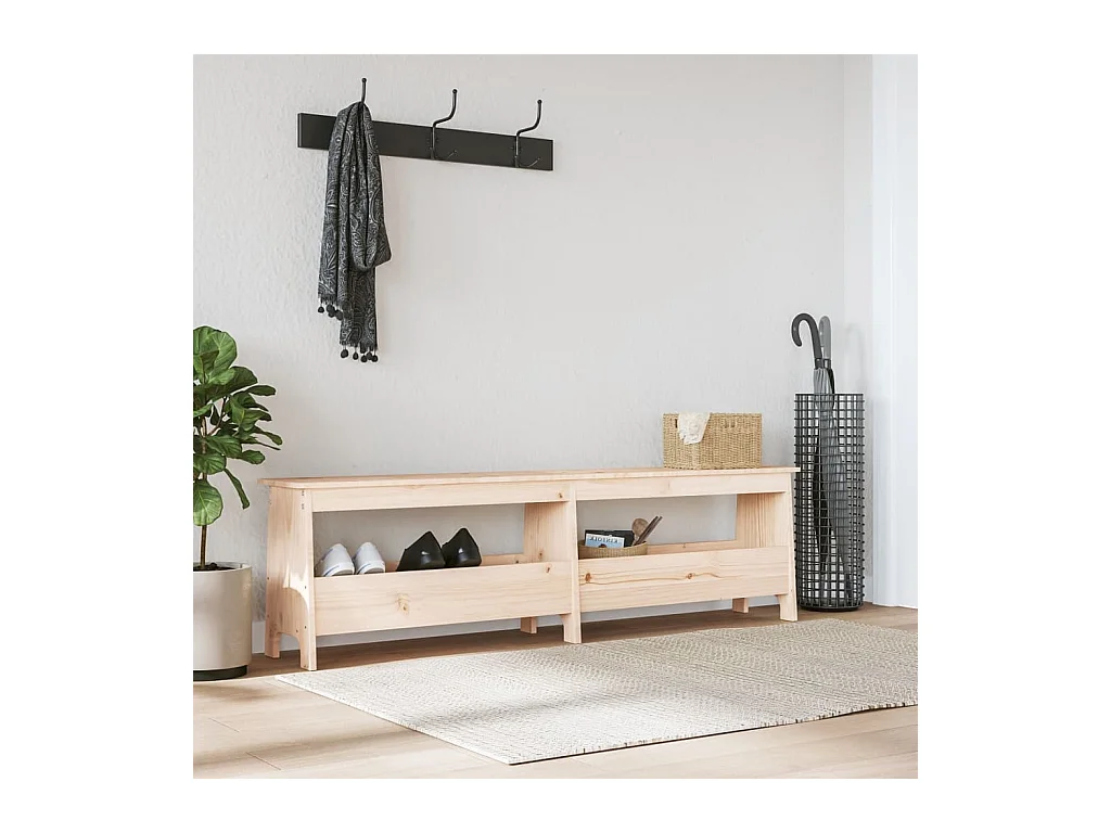 Banc d'entrée 160x28x45 cm bois de pin massif