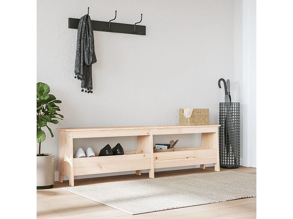 Banc d'entrée 160x28x45 cm bois de pin massif