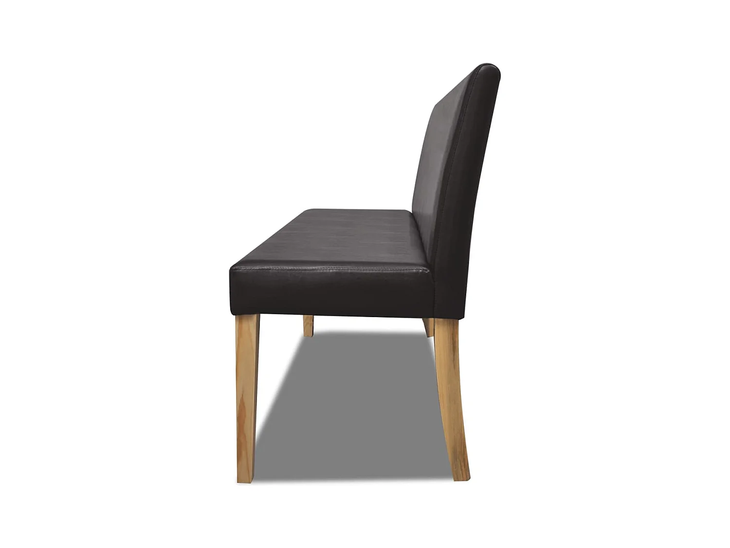 Banc 139,5 cm Marron foncé Similicuir