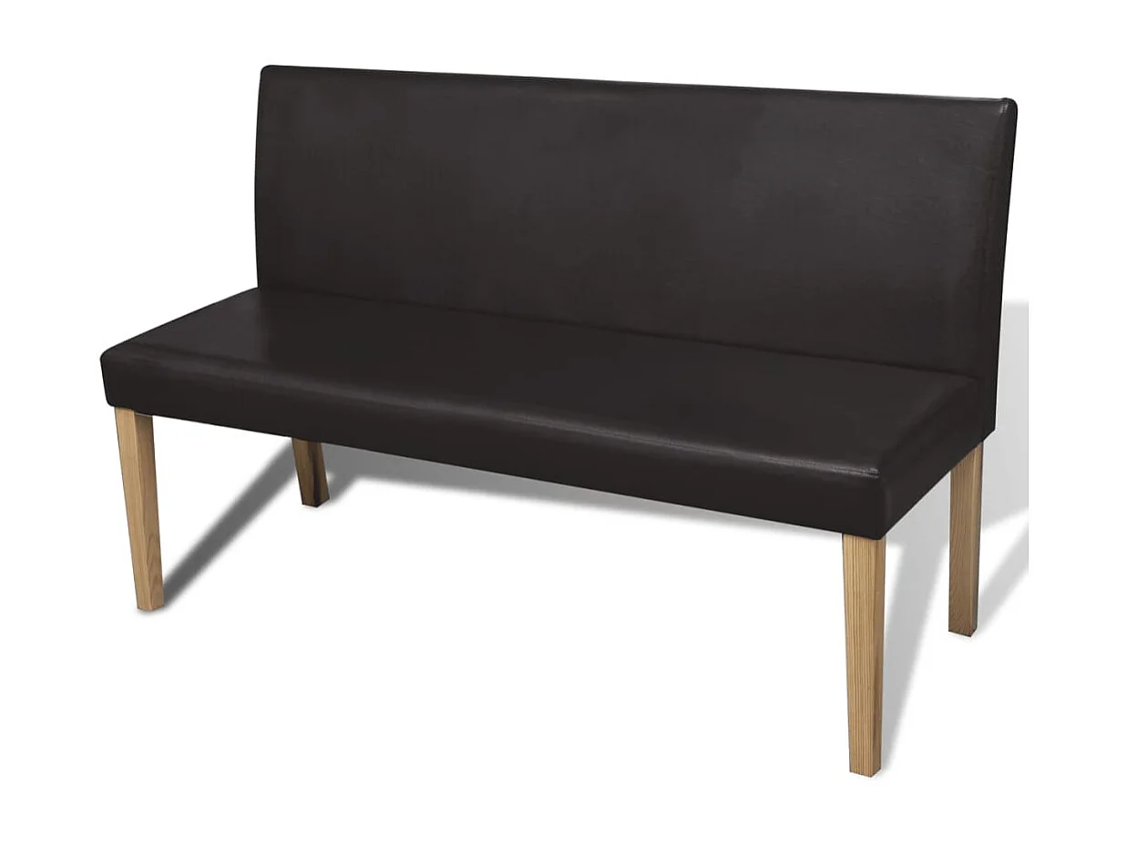 Panca 139,5 cm Marrone Scuro Similpelle