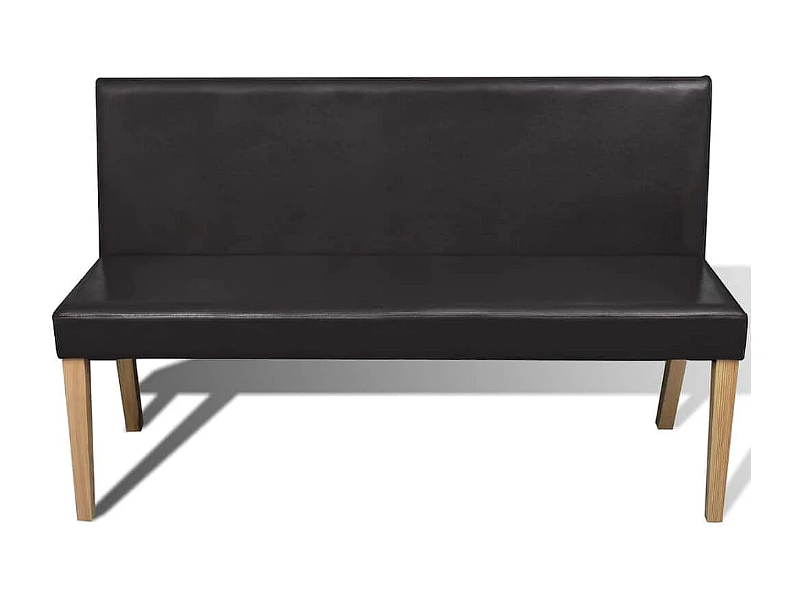 Panca 139,5 cm Marrone Scuro Similpelle