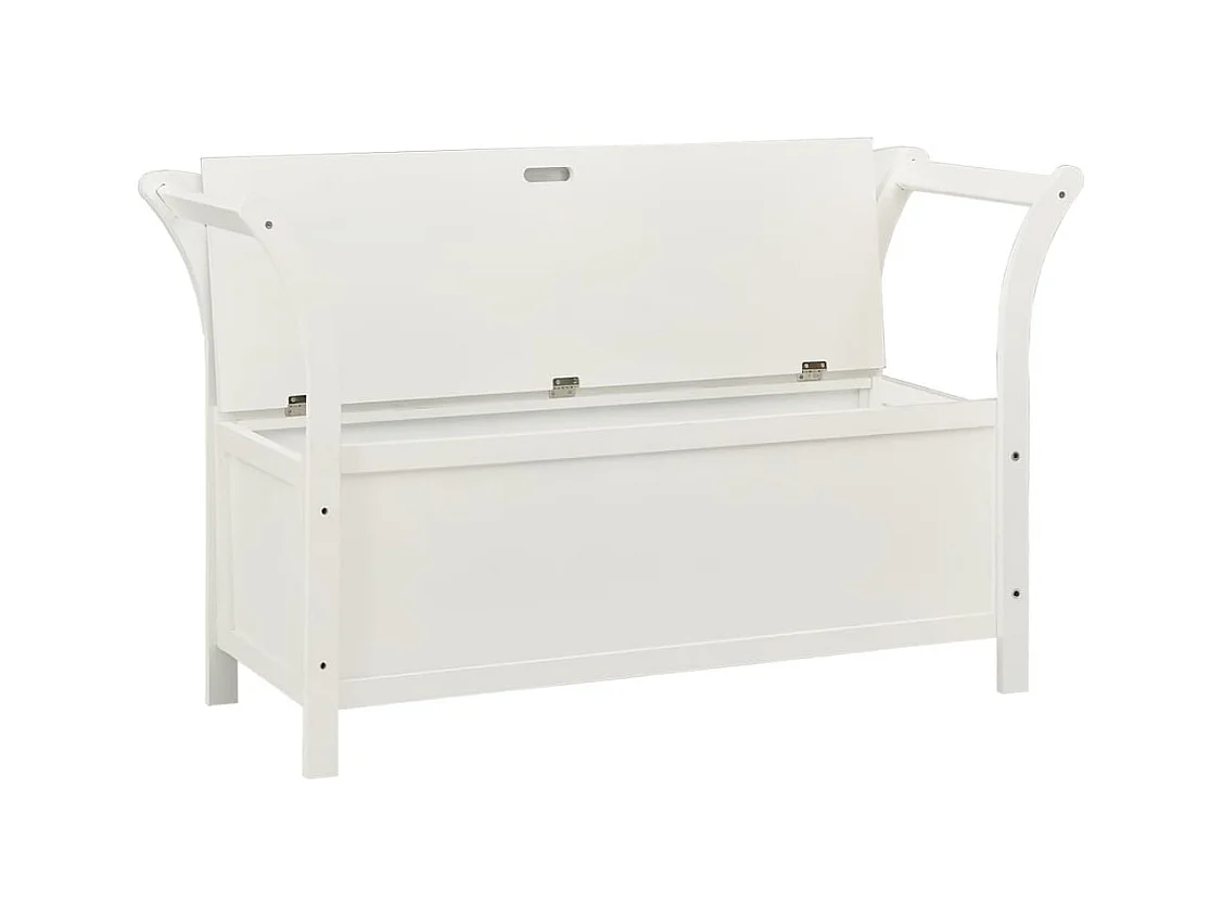 Banc Blanc 107x45x75,5 cm Bois de sapin solide