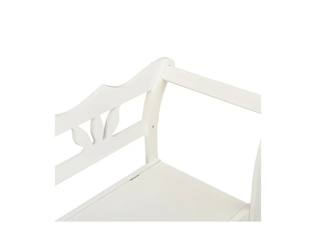 Banc Blanc 107x45x75,5 cm Bois de sapin solide