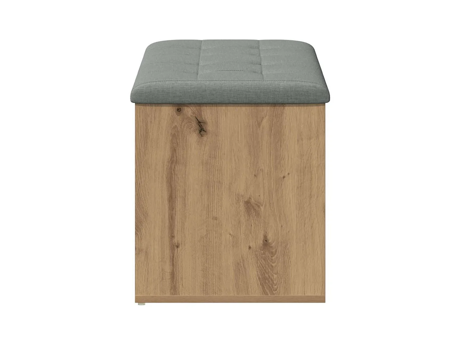 Banc de rangement chêne artisanal 102x42x45cm bois d'ingénierie