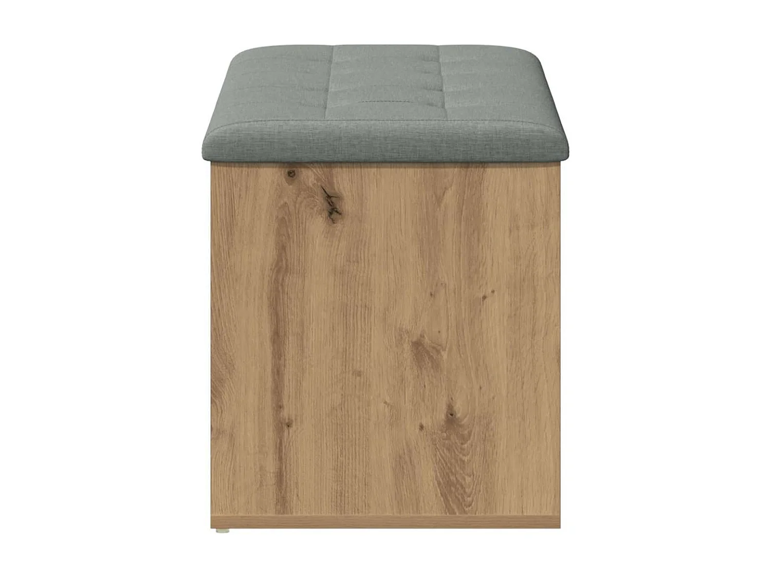 Banc de rangement chêne artisanal 102x42x45cm bois d'ingénierie